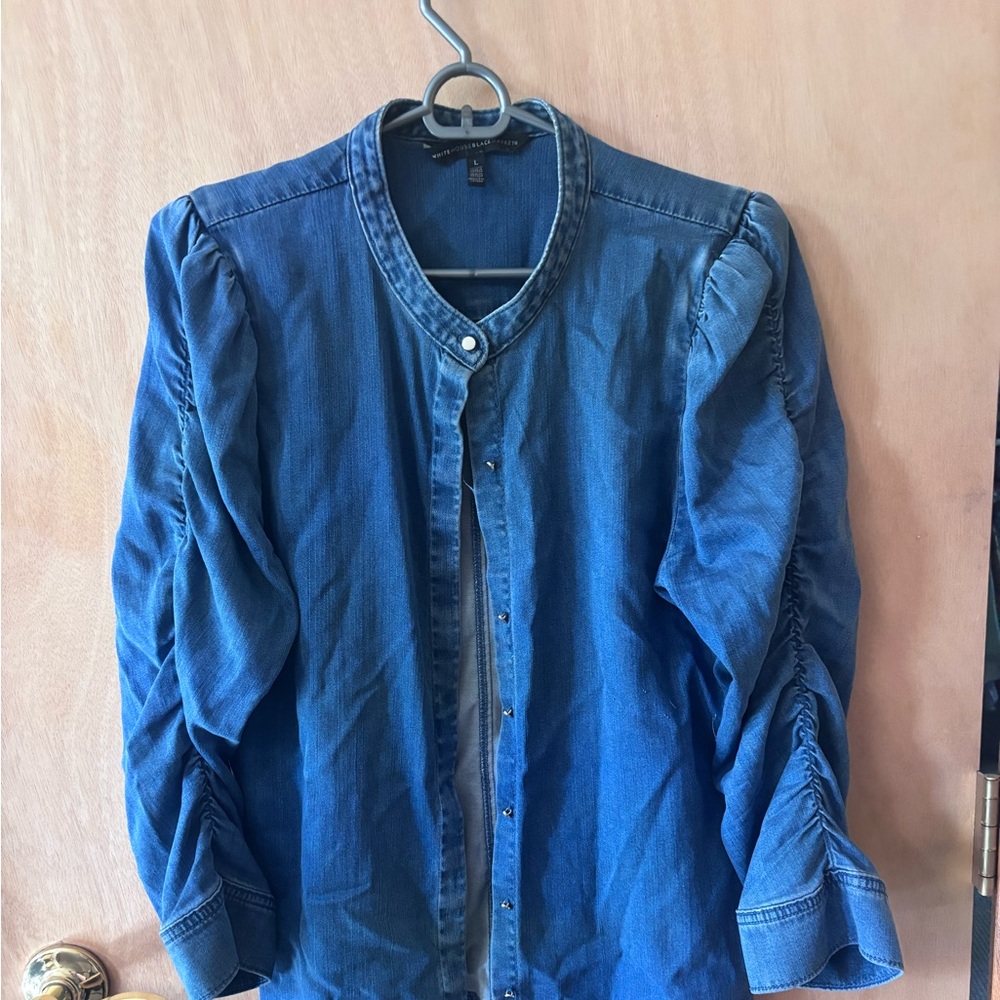 White House Black Market Indigo Blouse